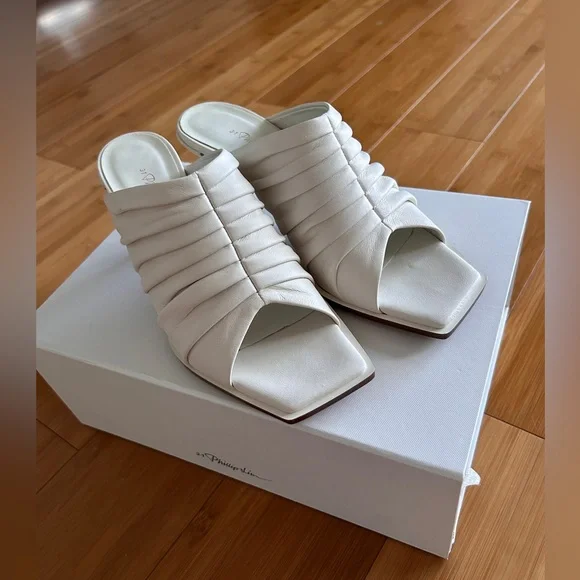 3.1 Phillip Lim Georgia Ruched Mule - Picture 2 of 9